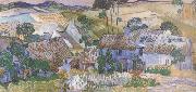 Vincent Van Gogh Thatched Cottages by a Hill (nn04) oil on canvas